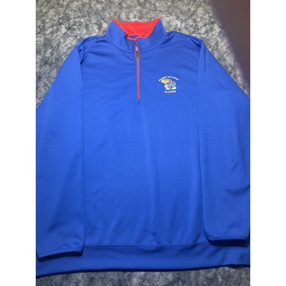 Antigua Men’s University of Kansas KU Alumni 1/4 Zip Mock Neck Sweatshirt XXL